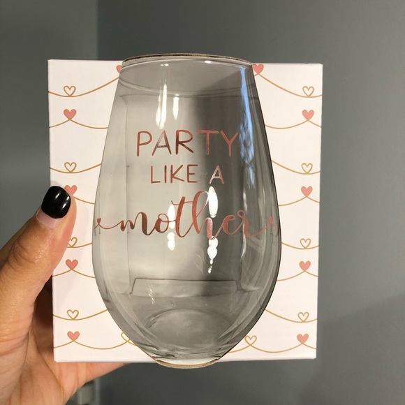 Fig & Fern Other - Fig & Fern Floral “Party Like A Mother ” Glass